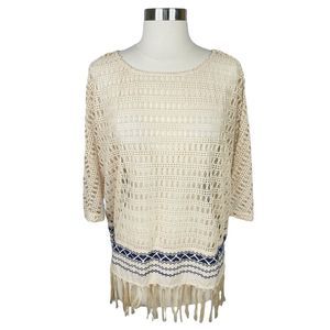 Umgee Boho Crochet Fringe Top